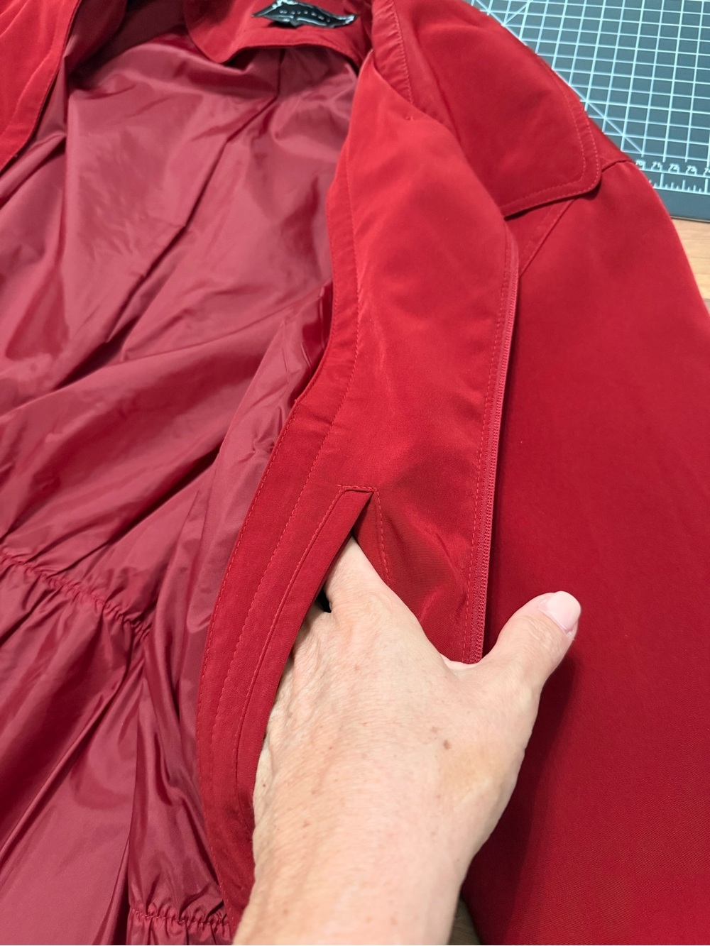 Gallery Red Drawstring Zip Jacket - Picture 6 of 11